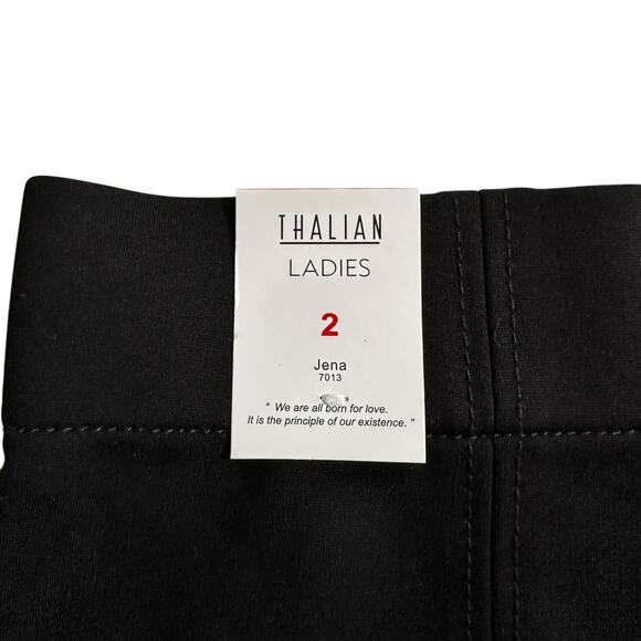 NWT Thalian Jena Trouser Pants Black Ladies 2 Front Seam Workwear Classic Travel - Picture 10 of 10
